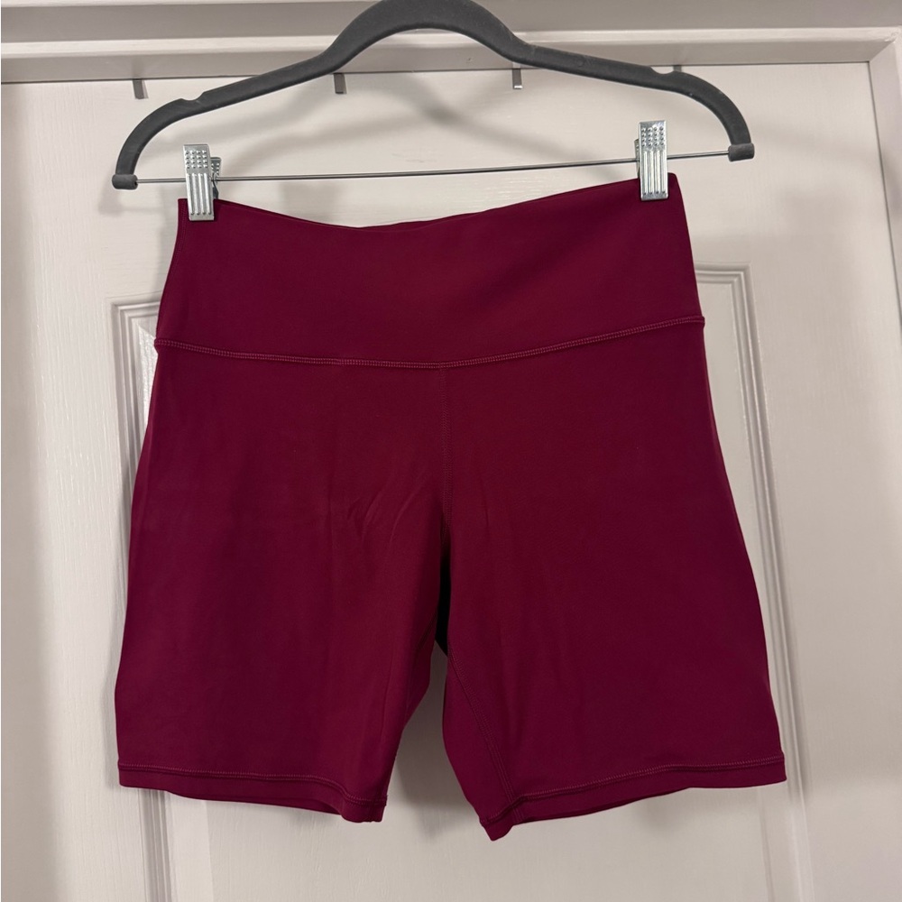 Athleta Berry High-Rise Transcend 7” Bike Shorts